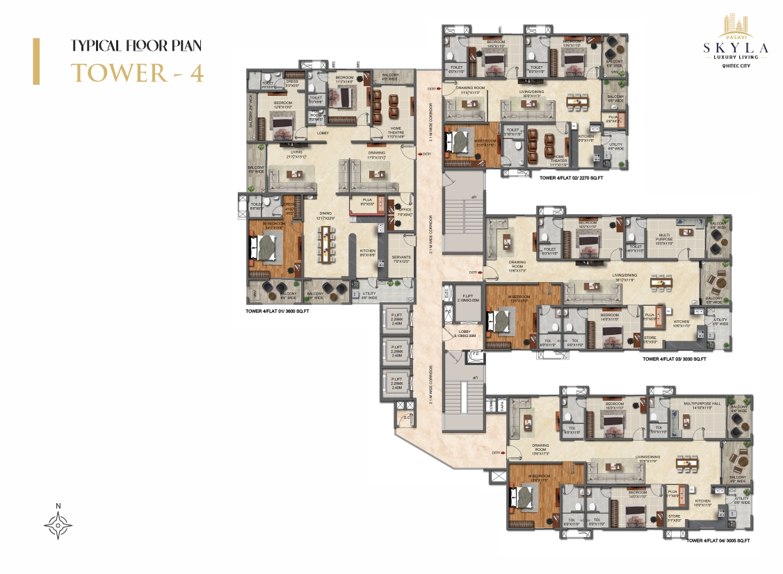 Tower 4 typical floor plan